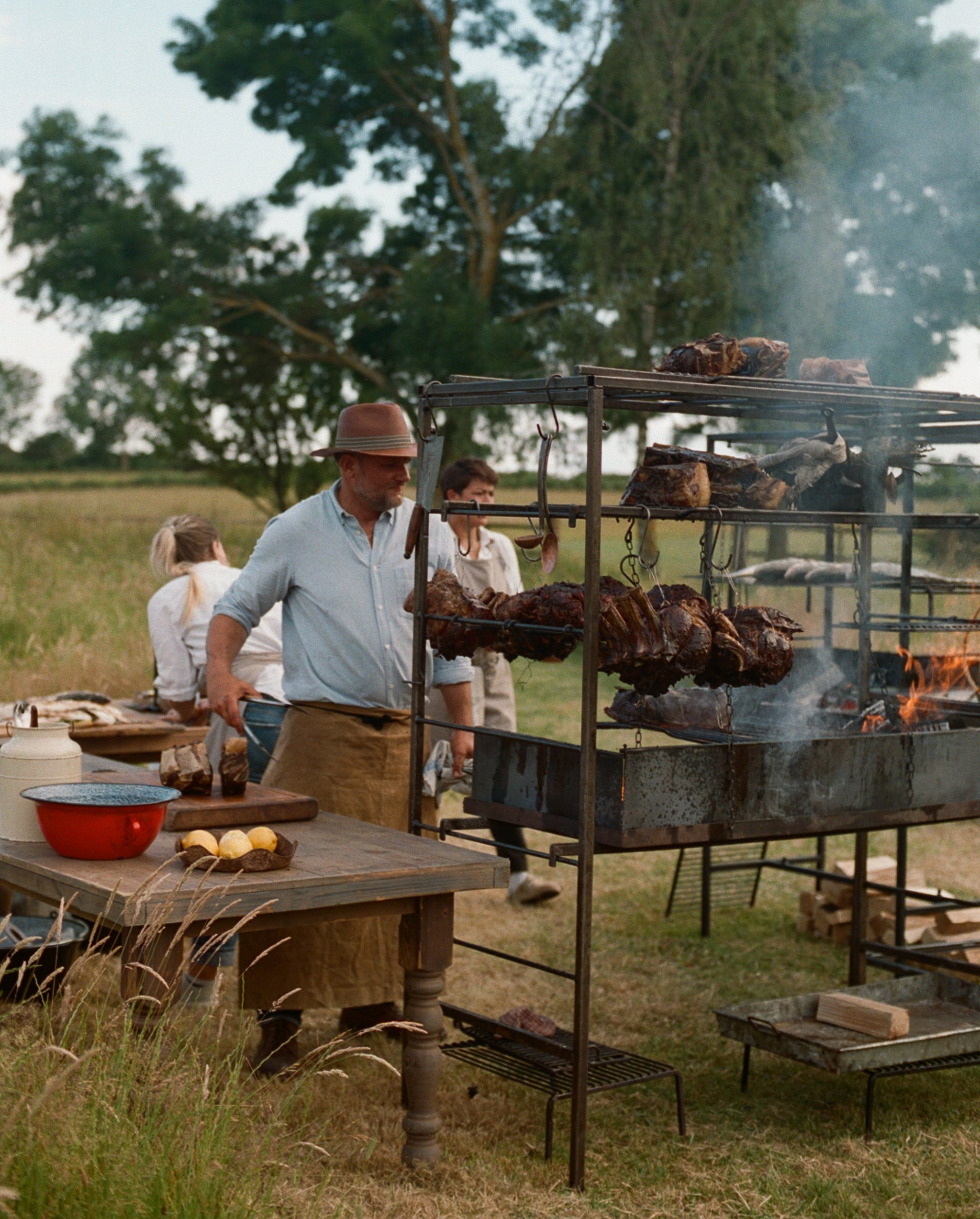 Smoke Pit Wedding Catering Old Blue Bbq Wedding Catering Tin Roof